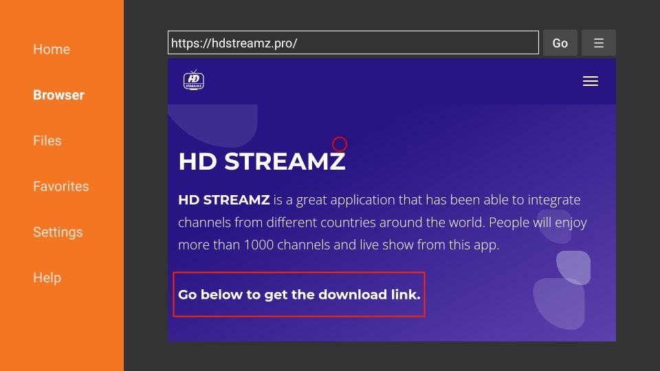 hdstreamz app