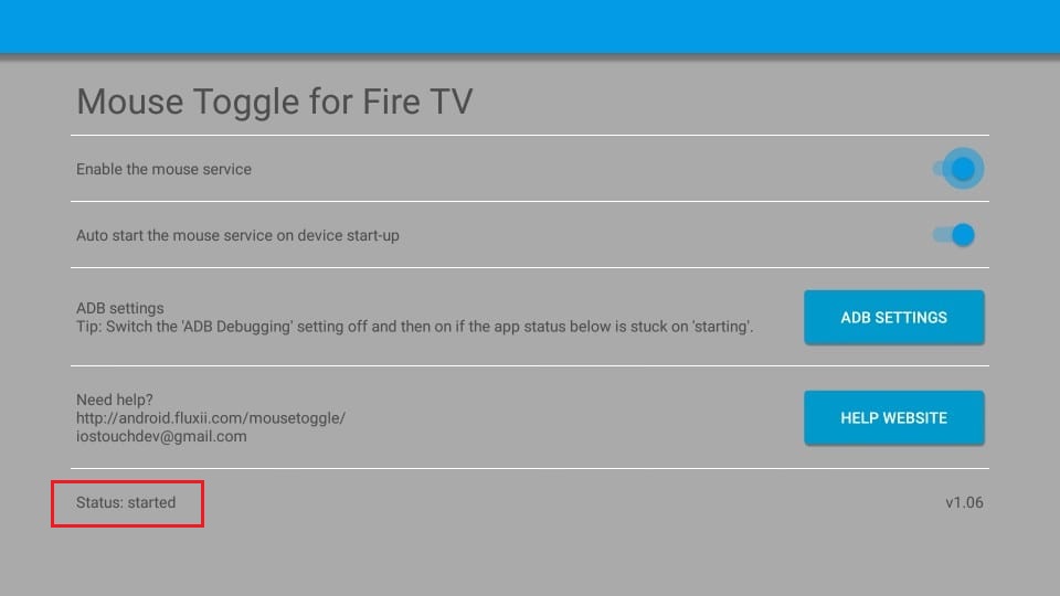 mouse toggle app screen on firestick