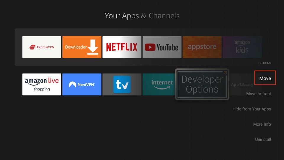 select move tab