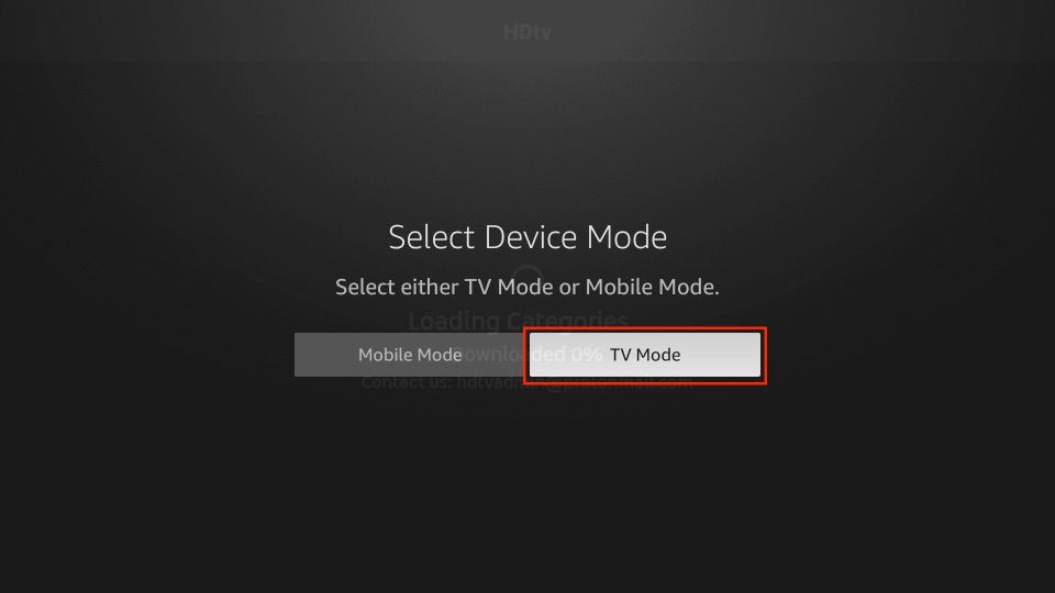 select TV Mode