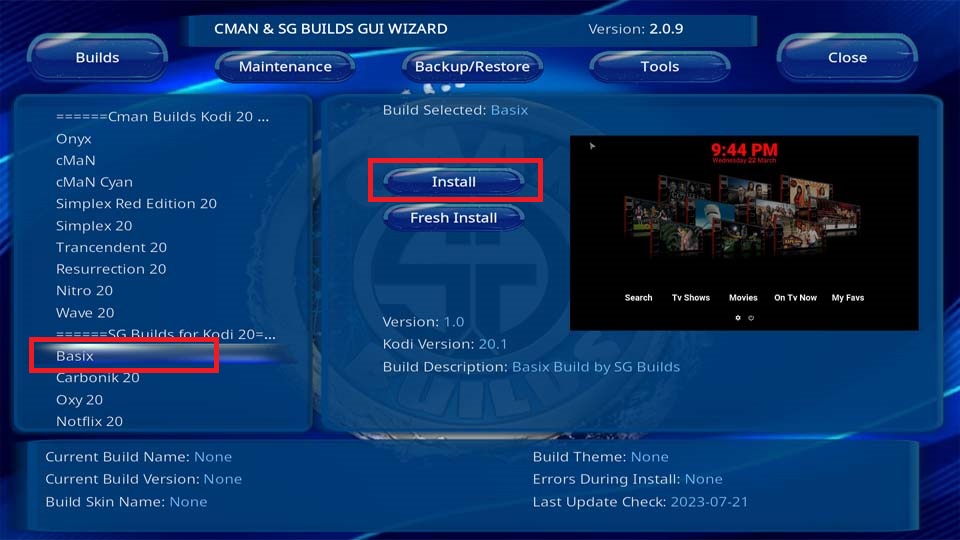 install basix build