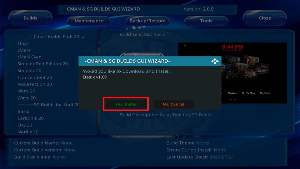 kodi build basix