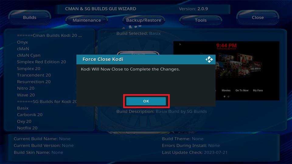 basix build for kodi