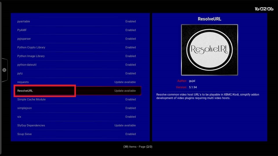 click on ResolveURL