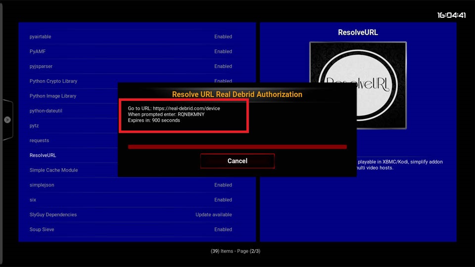 real debrid authorization code