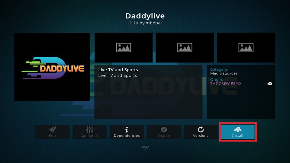 how to install daddylive kodi addon