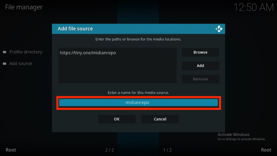 enter media source name