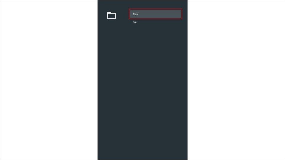 click on allow tab