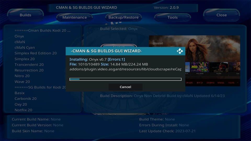onyx build on kodi