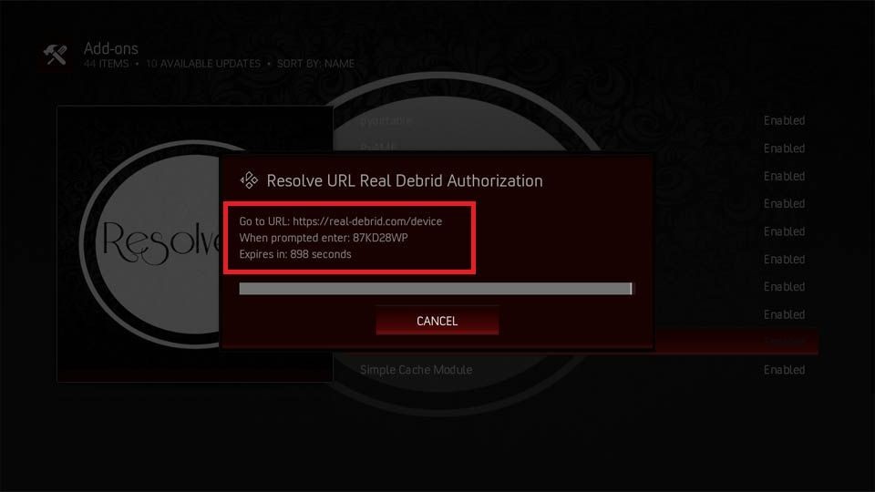 real debrid authorization code