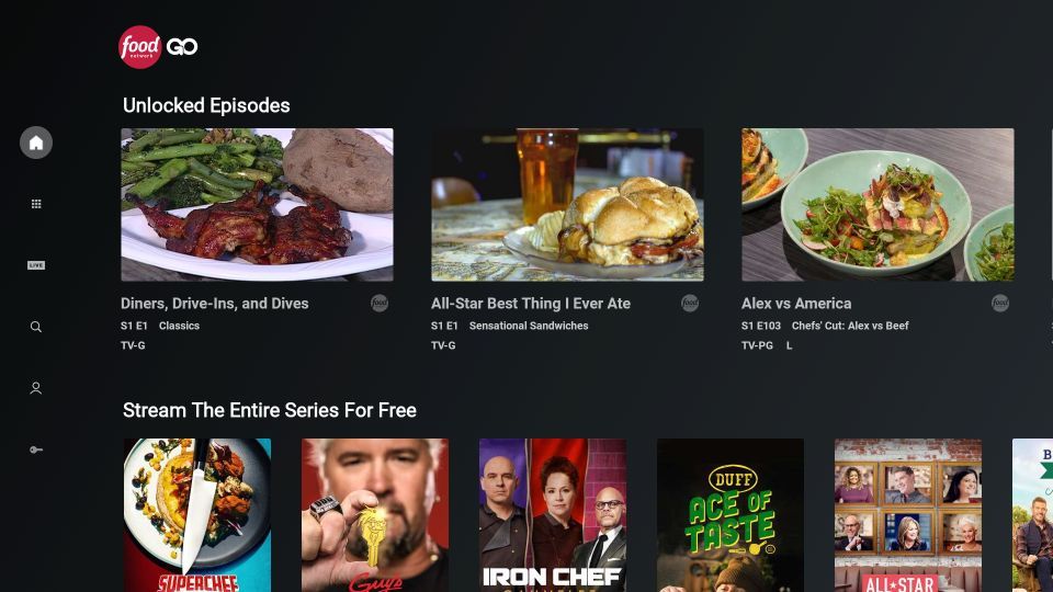 Food network live stream free deals