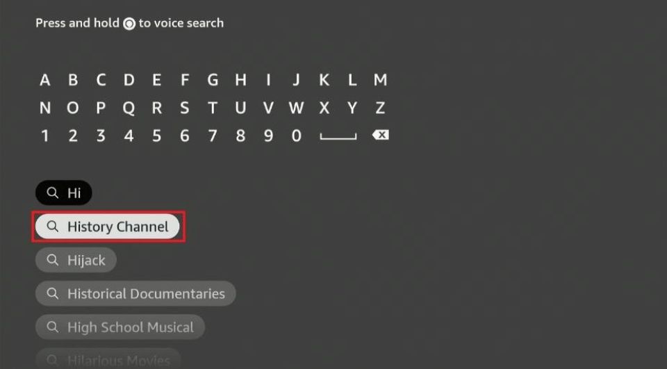history channel on firestick