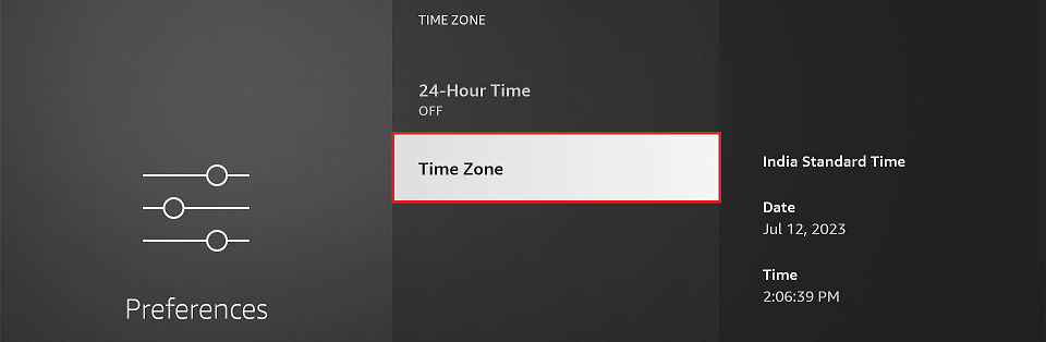 change time on firestick
