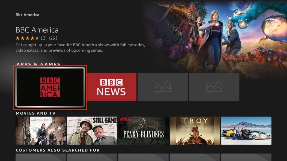 bbc america amazon fire tv