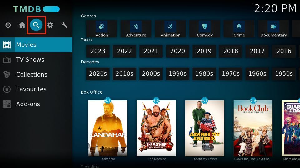 estuary build for kodi