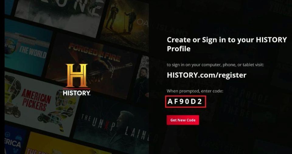 history channel code