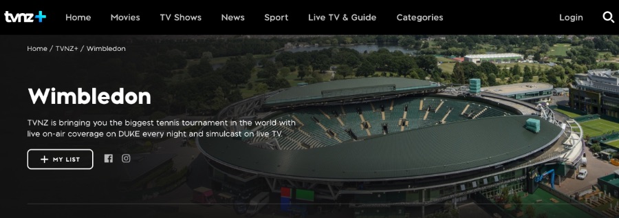 Stream Wimbledon on TVNZ+