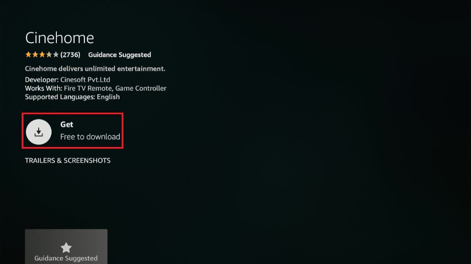 how to get cine home on firestick