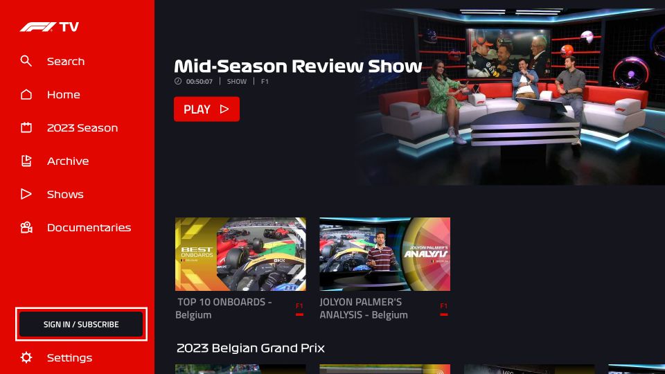 F1tv firestick online