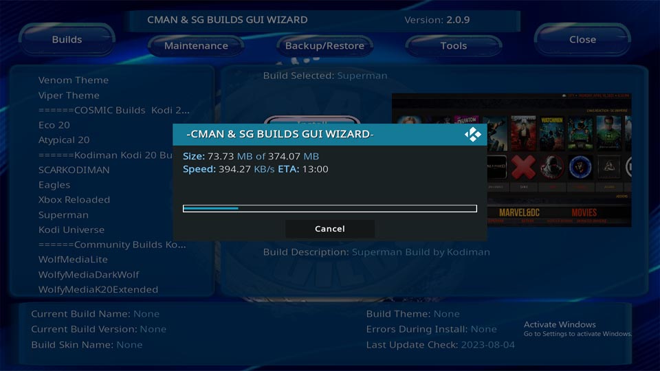 superman build guide on kodi