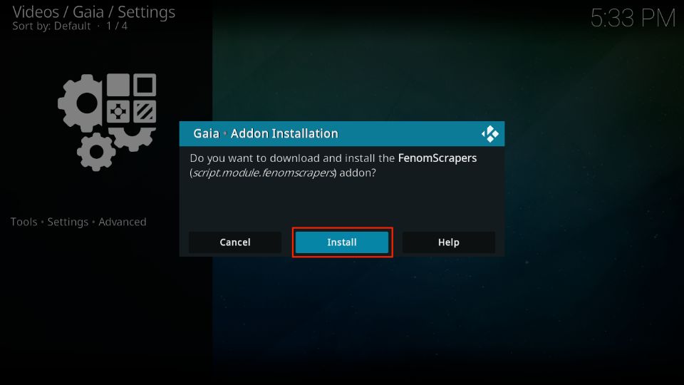 gaia addon installation