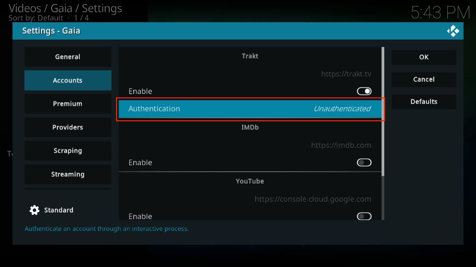 gaia addon on kodi