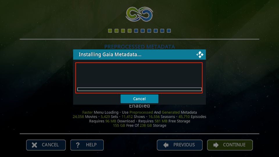 installing gaia metadata