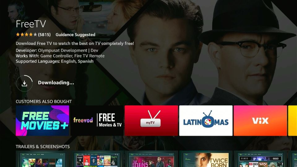 downloading freetv app