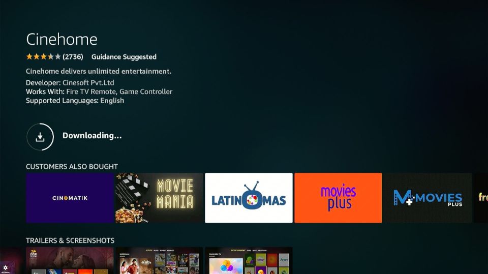 downloading cinehome