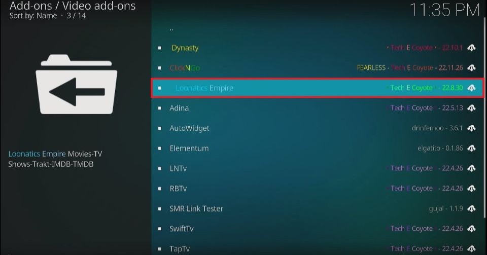 click-on-LooNatics-Empire-Kodi-Addon