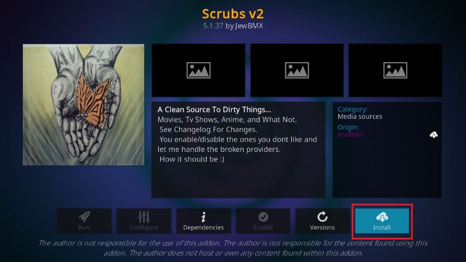 how to install scrubs kodi addon