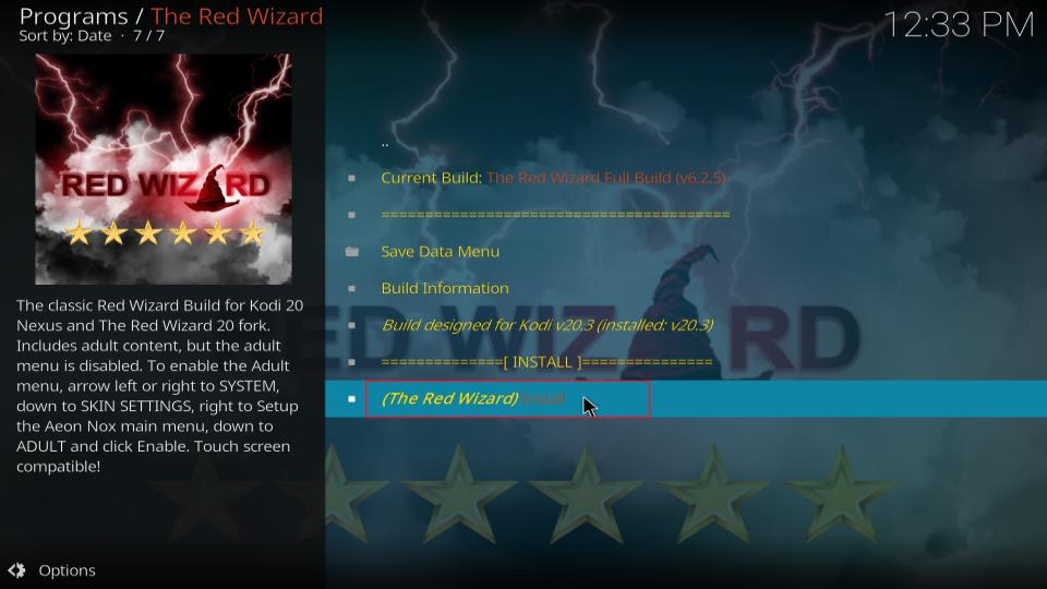 install red wizard