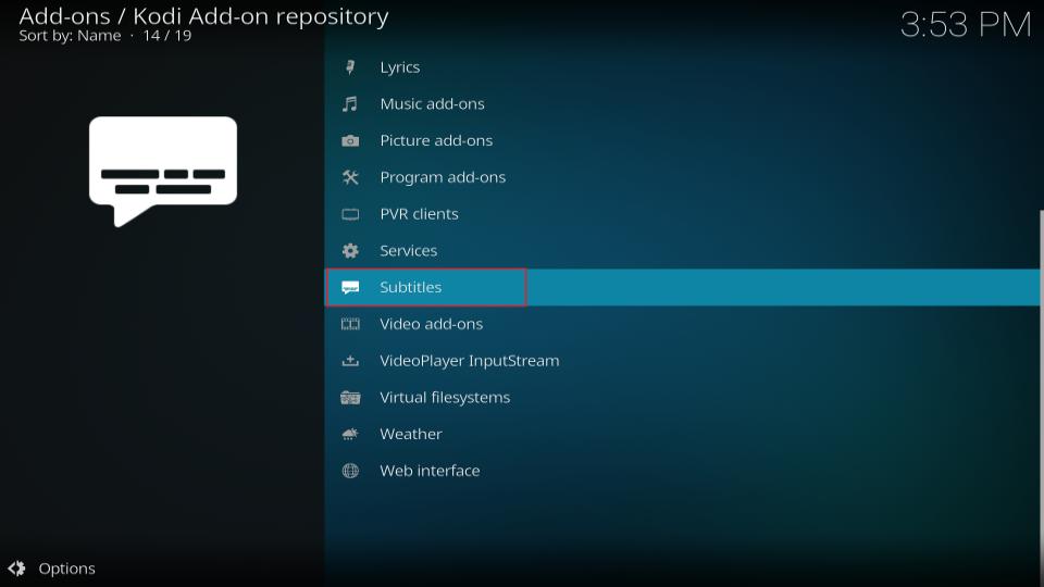 select Subtitles