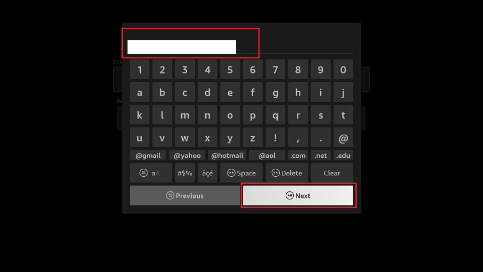 click on next button