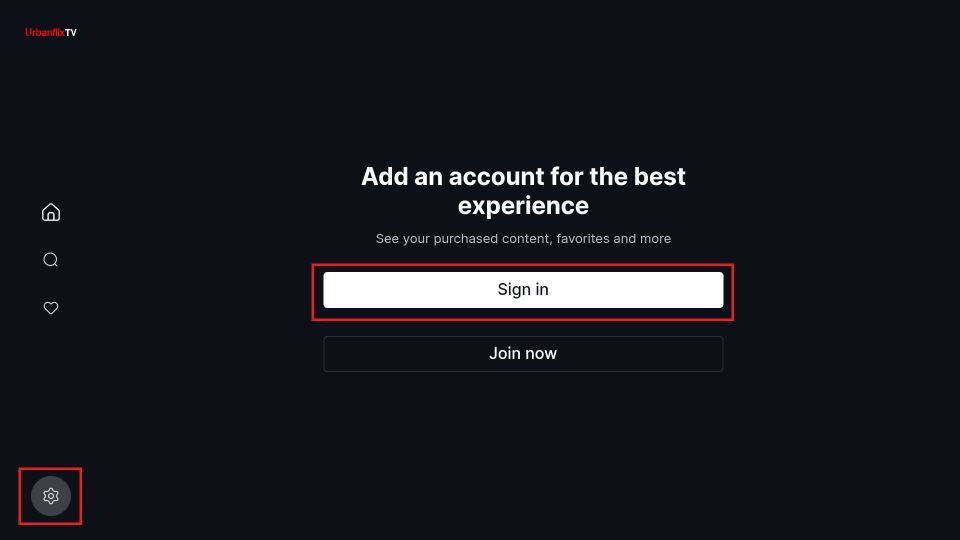 select sign in button