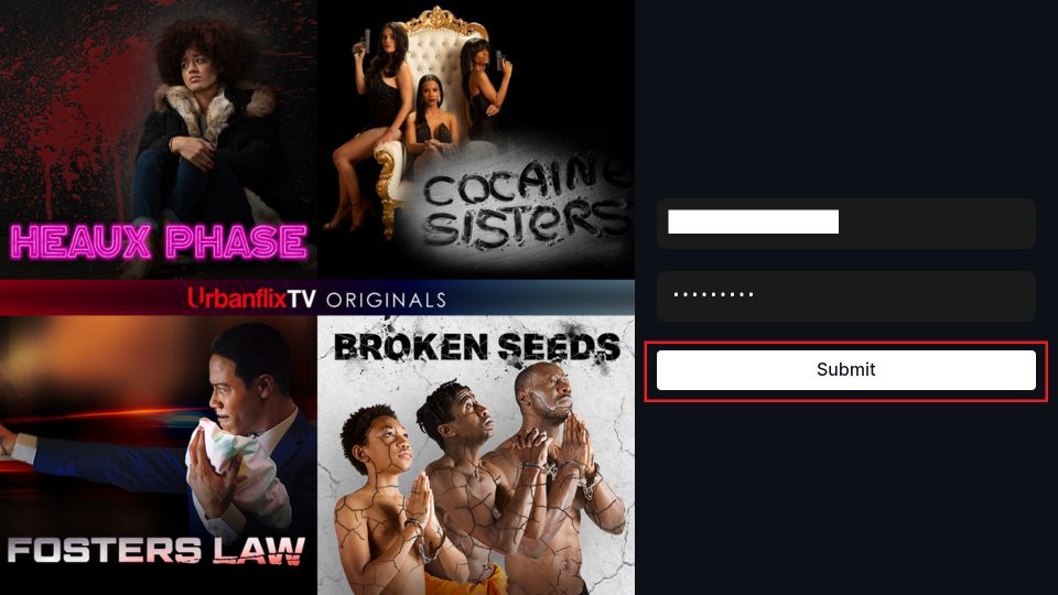 click on submit button