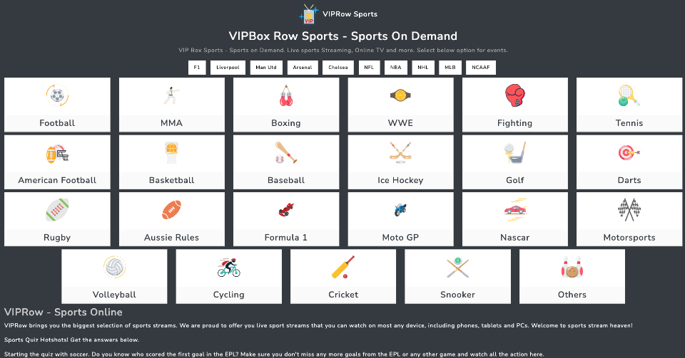 best sports streaming sites