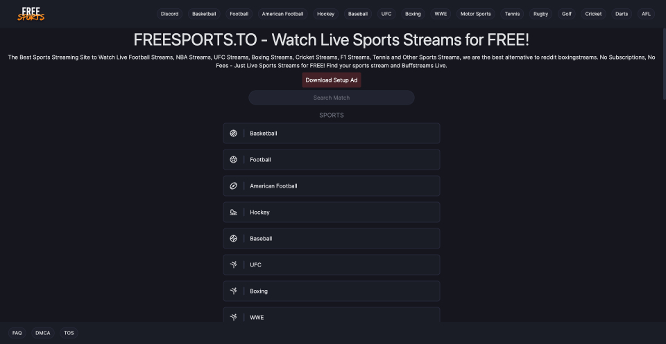 sport streaming websites
