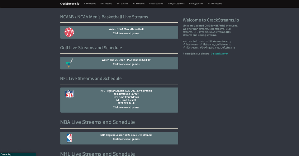 sports streaming site 