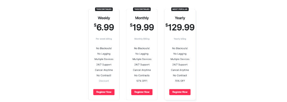 Pricing of Uzzu TV IPTV