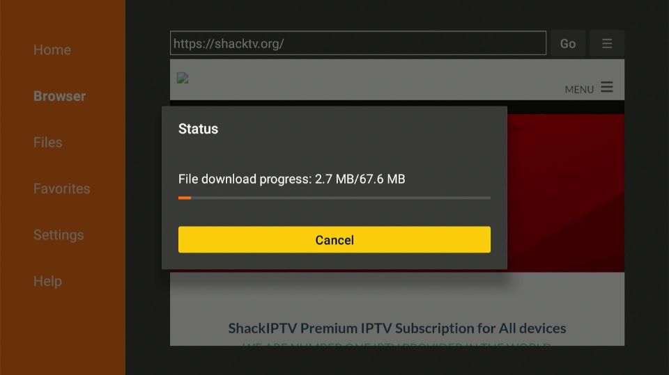 downloading shack tv iptv files