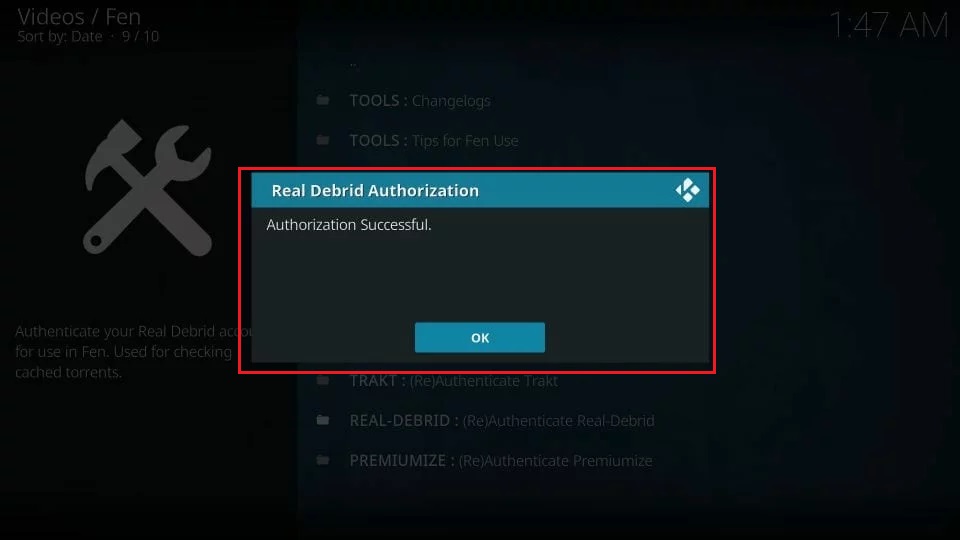 authorization successful