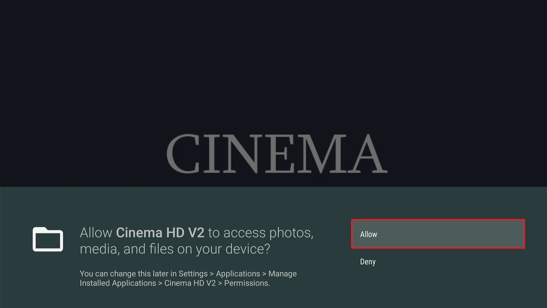 Click Allow