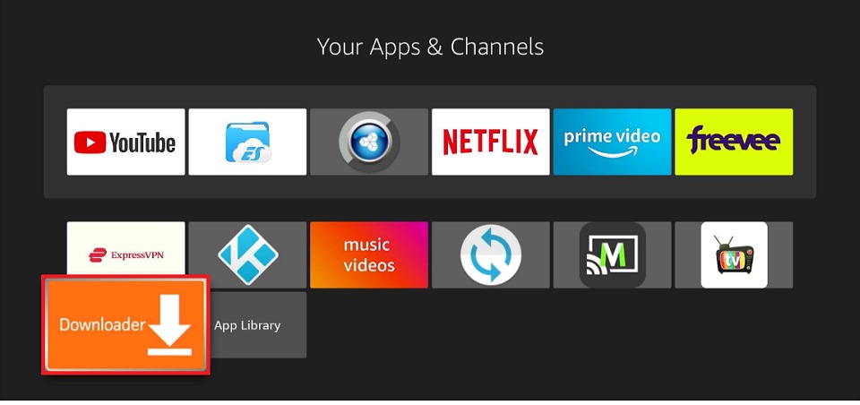 select the Downloader app