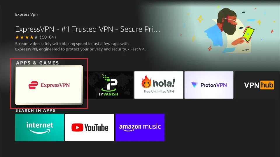 Click the ExpressVPN tile