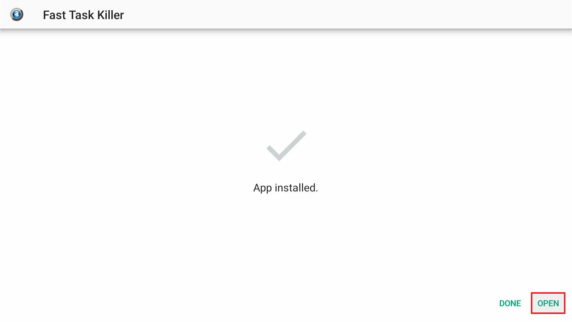 Click Open to run