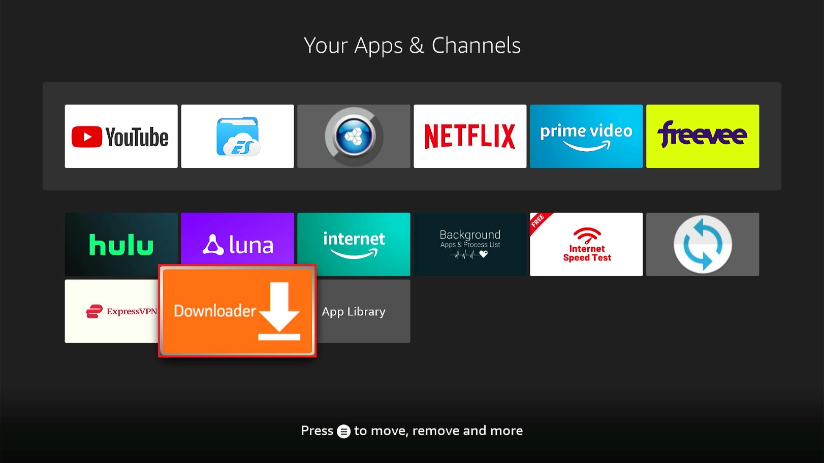 Open the Downloader app