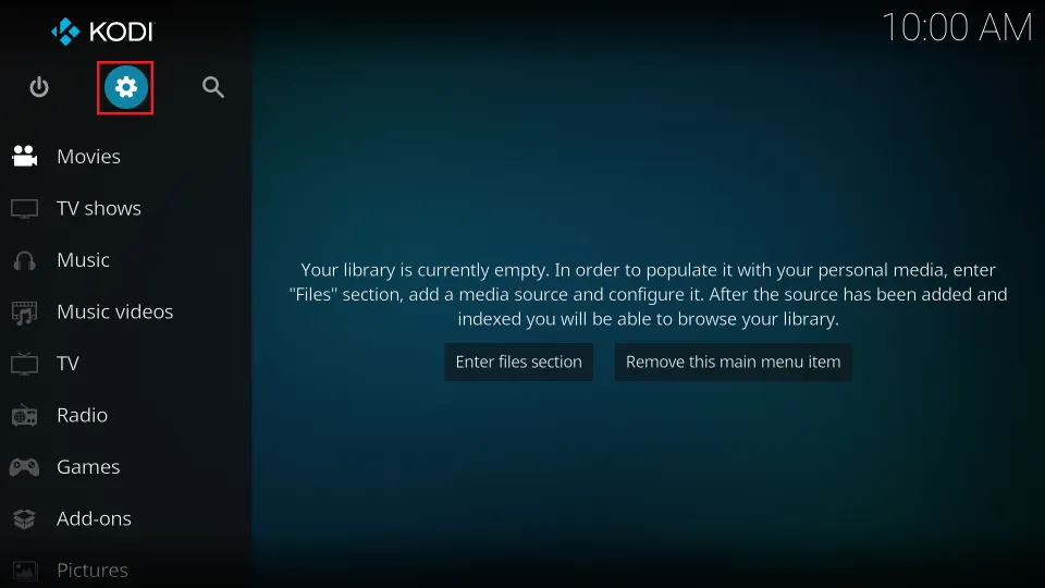 Click on the gear (settings)