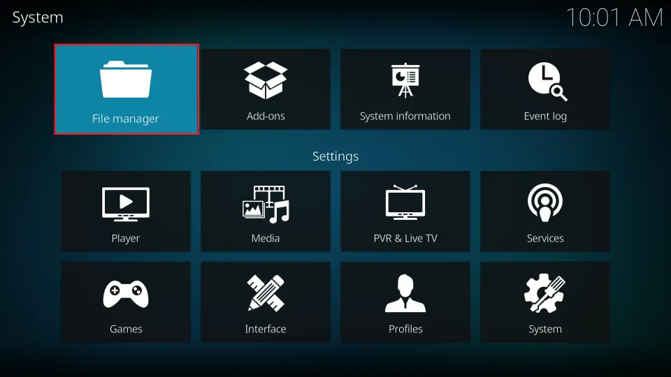 Select File manager