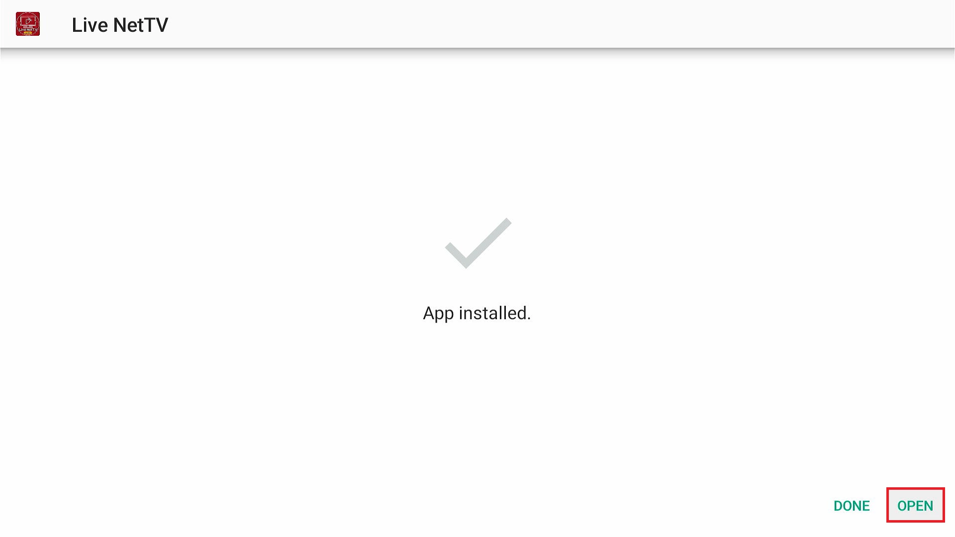 Click Open to launch